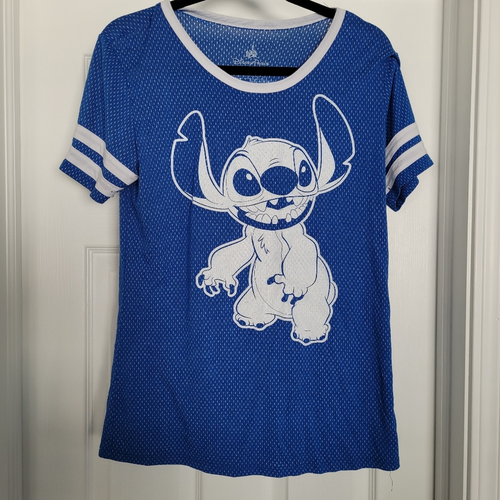 Disney Stitch blue and white jersey size L